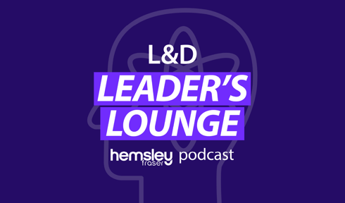 L&D leader's lounge podcast cover artwork by Hemsley Fraser