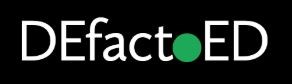 DEfactoEd logo